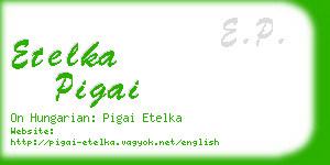 etelka pigai business card